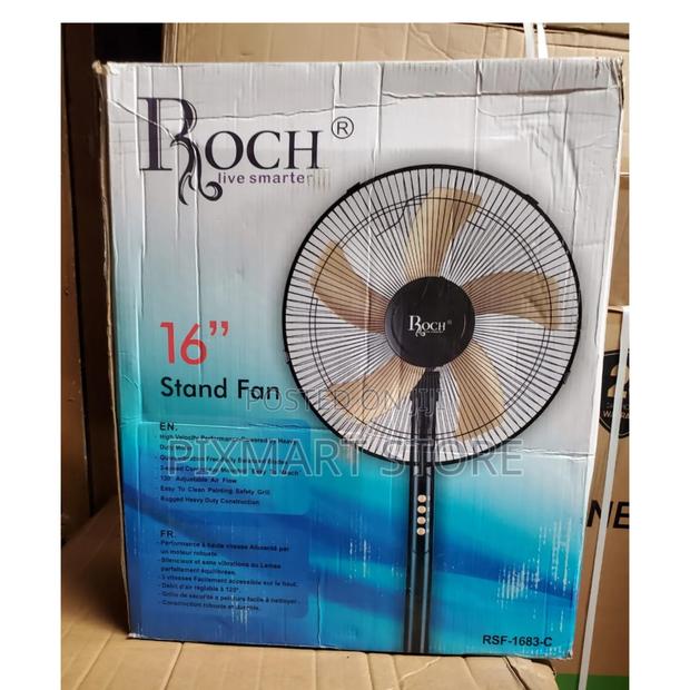 Roch 16′′ Adjustable Standing Fan – Strong Airflow Quiet Motor