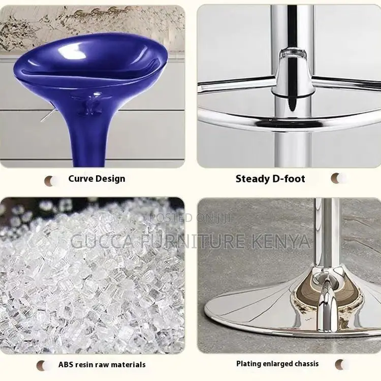 Modern Height Adjustable Rolling Counter Stool
