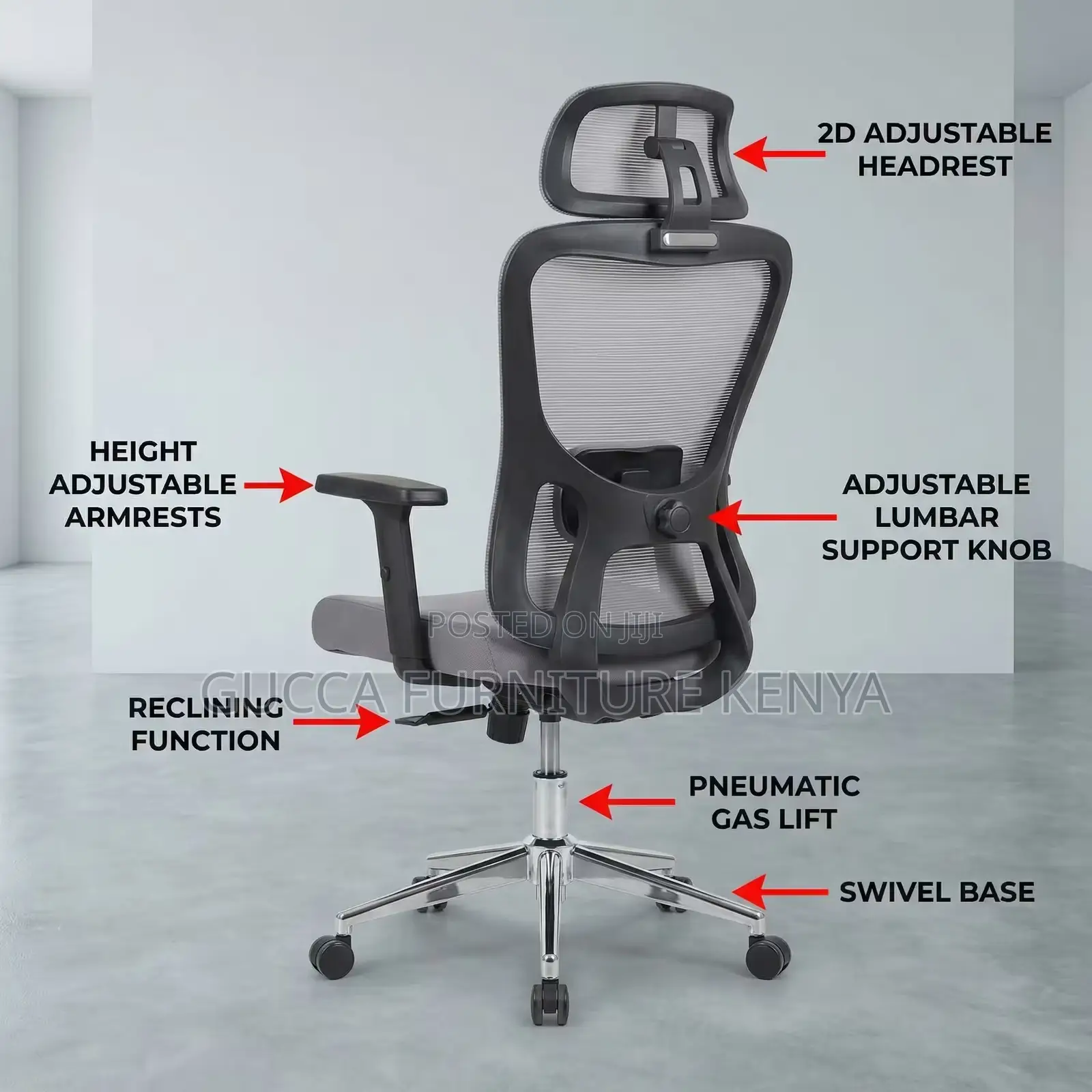 Ergonomic High Back Mesh Computer Desk