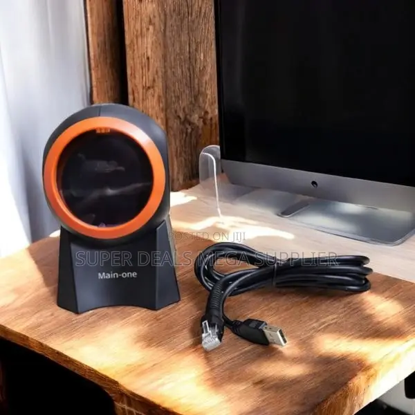 1d and 2d Desktop Laser Barcode Scanner Usb Wired Fast Scanning