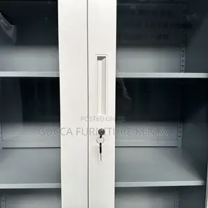 2-door Full Glass Home Office File Cabinet