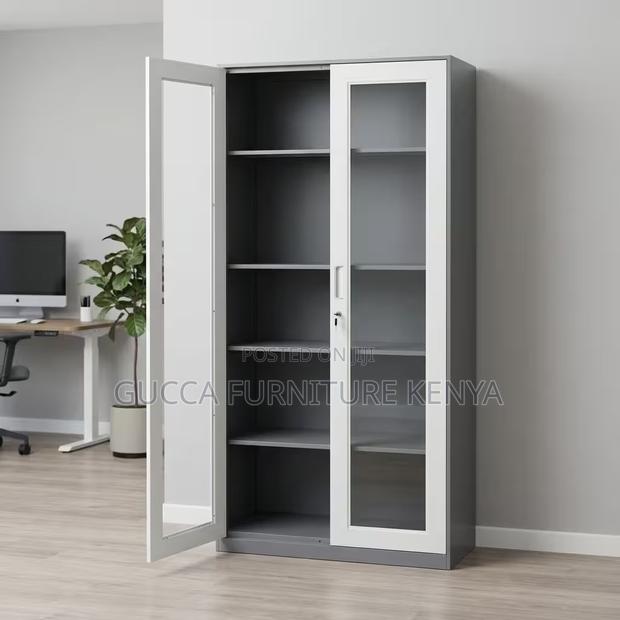 2-door Full Glass Home Office File Cabinet - thumbnail 9