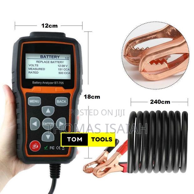 12v 24v Car Battery Tester Load Cranking Charging System Analyzer - thumbnail 2