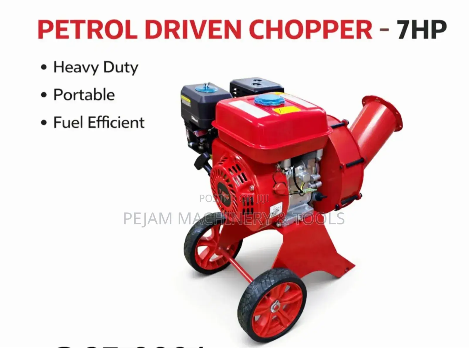 Heavy-Duty Petrol-Driven Chipper/Shredder/Feedchopper Machine