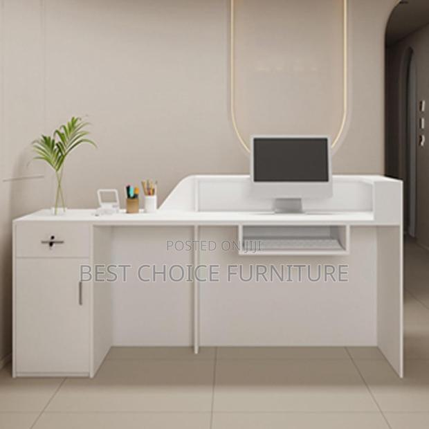 Reception Desks; Modern 1.8m White Marble Executive Reception Desk - thumbnail 6