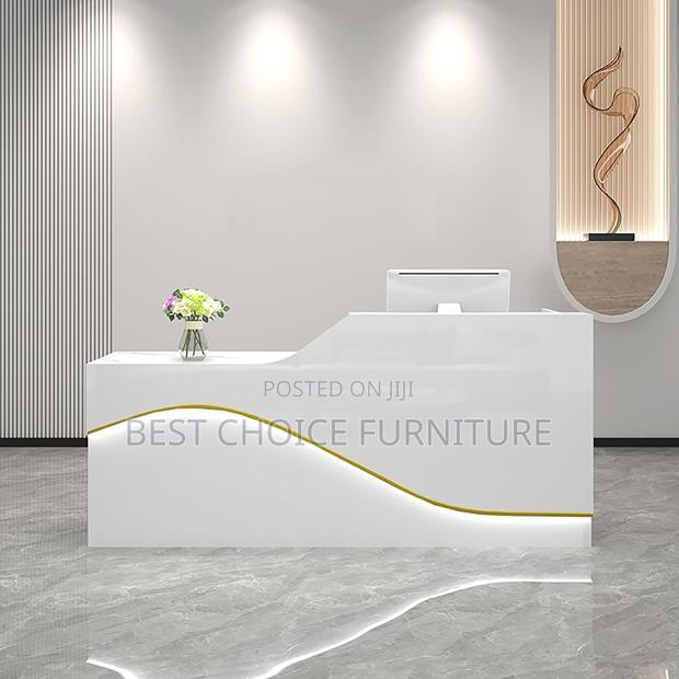 Reception Desks; Modern 1.8m White Marble Executive Reception Desk - thumbnail 9