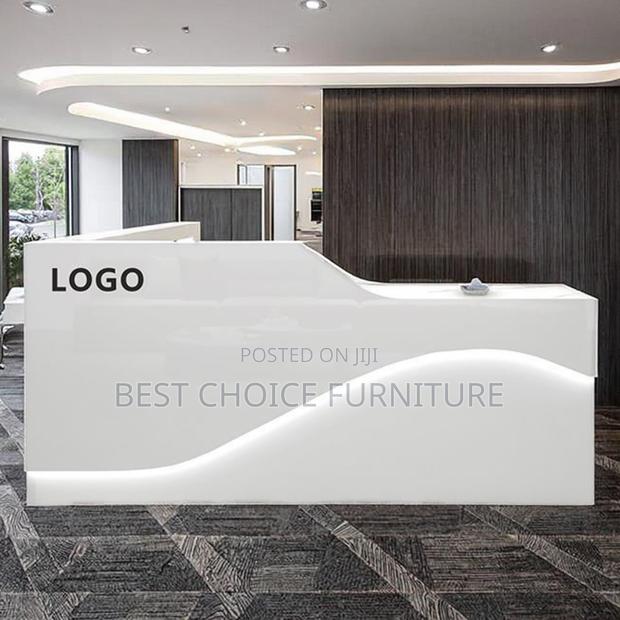 Reception Desks; Modern 1.8m White Marble Executive Reception Desk - thumbnail 10