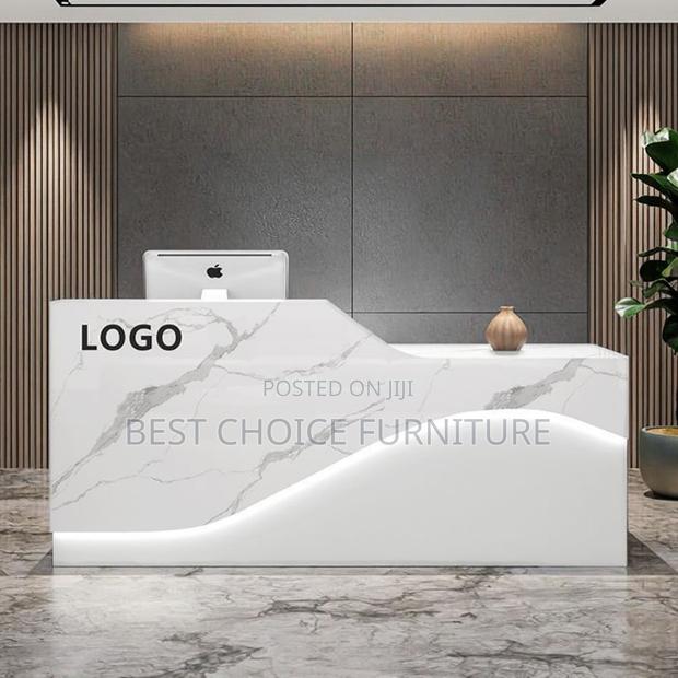 Reception Desks; Modern 1.8m White Marble Executive Reception Desk - thumbnail 11