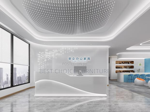 Reception Desks; Modern 1.8m White Marble Executive Reception Desk - thumbnail 12