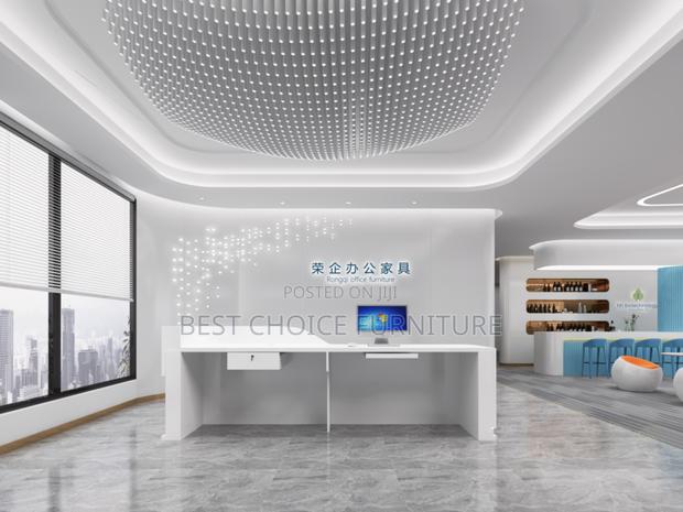 Reception Desks; Modern 1.8m White Marble Executive Reception Desk - thumbnail 13