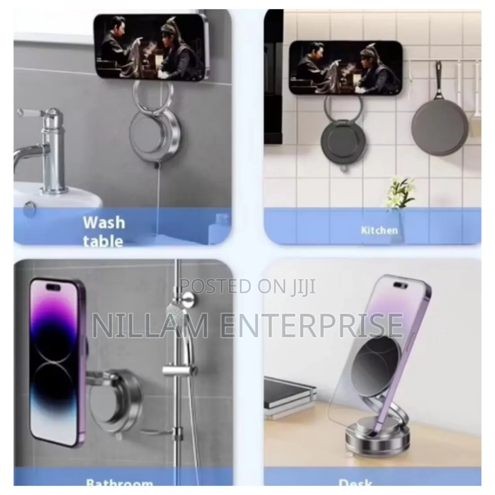Suction Foldable Phone Holder Hands-Free Stand Dashboard Mount*