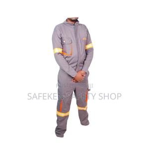 Grey Reflective Cargo Pocket Overall - main view