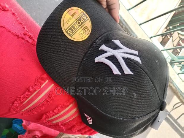 Black Ny Unisex White Logo Cap - thumbnail 3