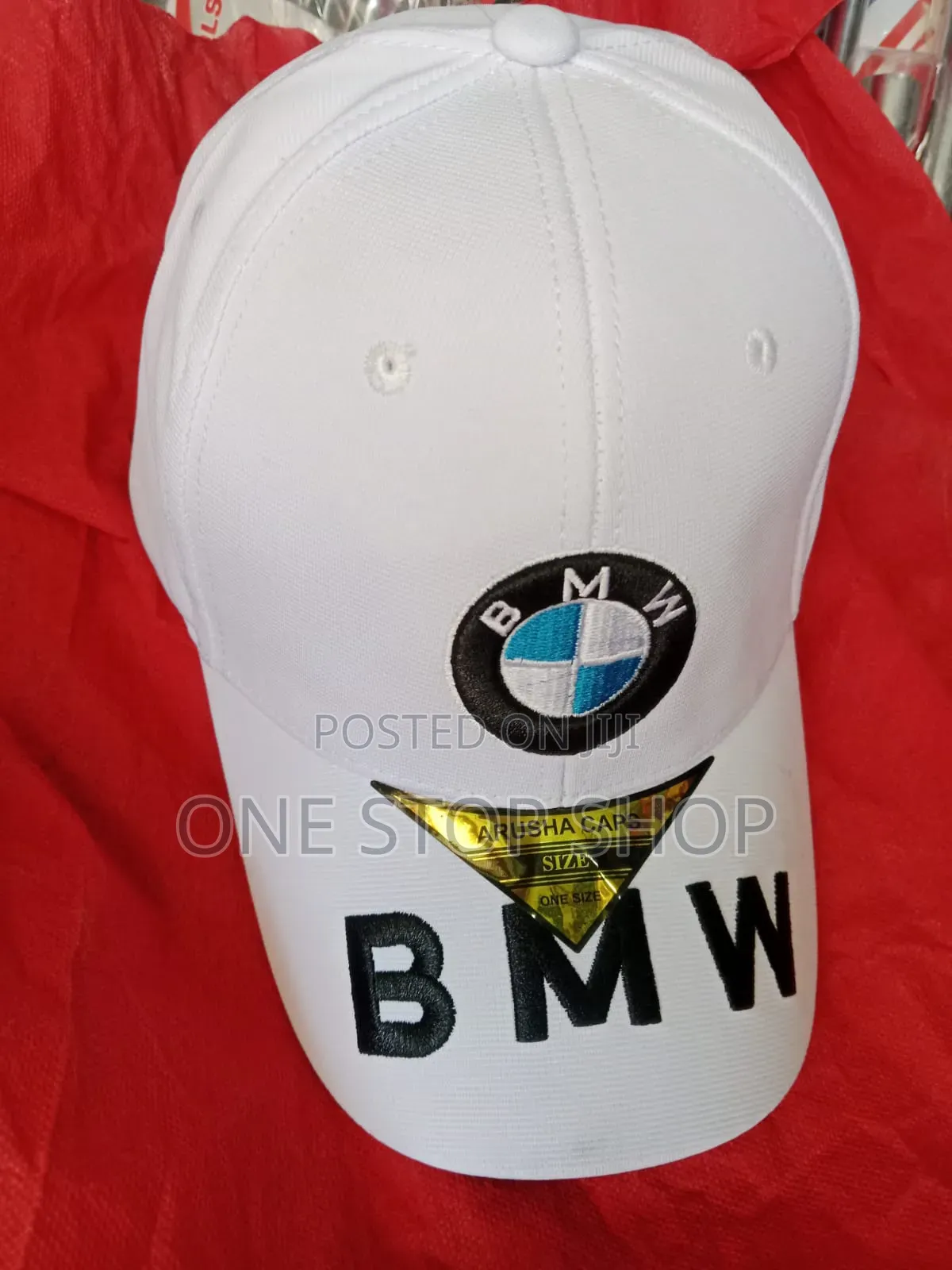 White BMW Soft Washed Cotton Branded Cap