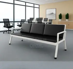 Office Waiting Bench : Padded 3-Link Reception Bench