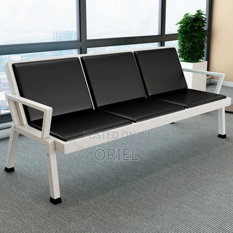 Office Waiting Bench : Padded 3-Link Reception Bench