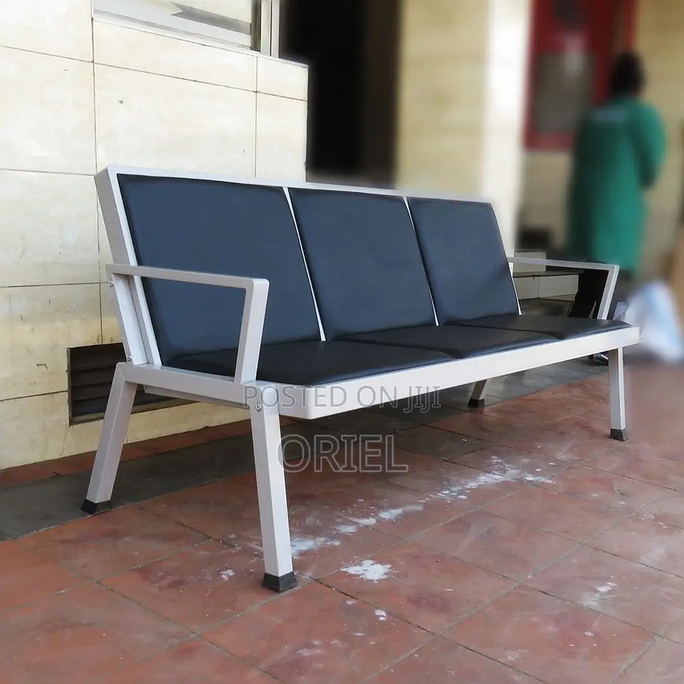 Office Waiting Bench : Padded 3-Link Reception Bench