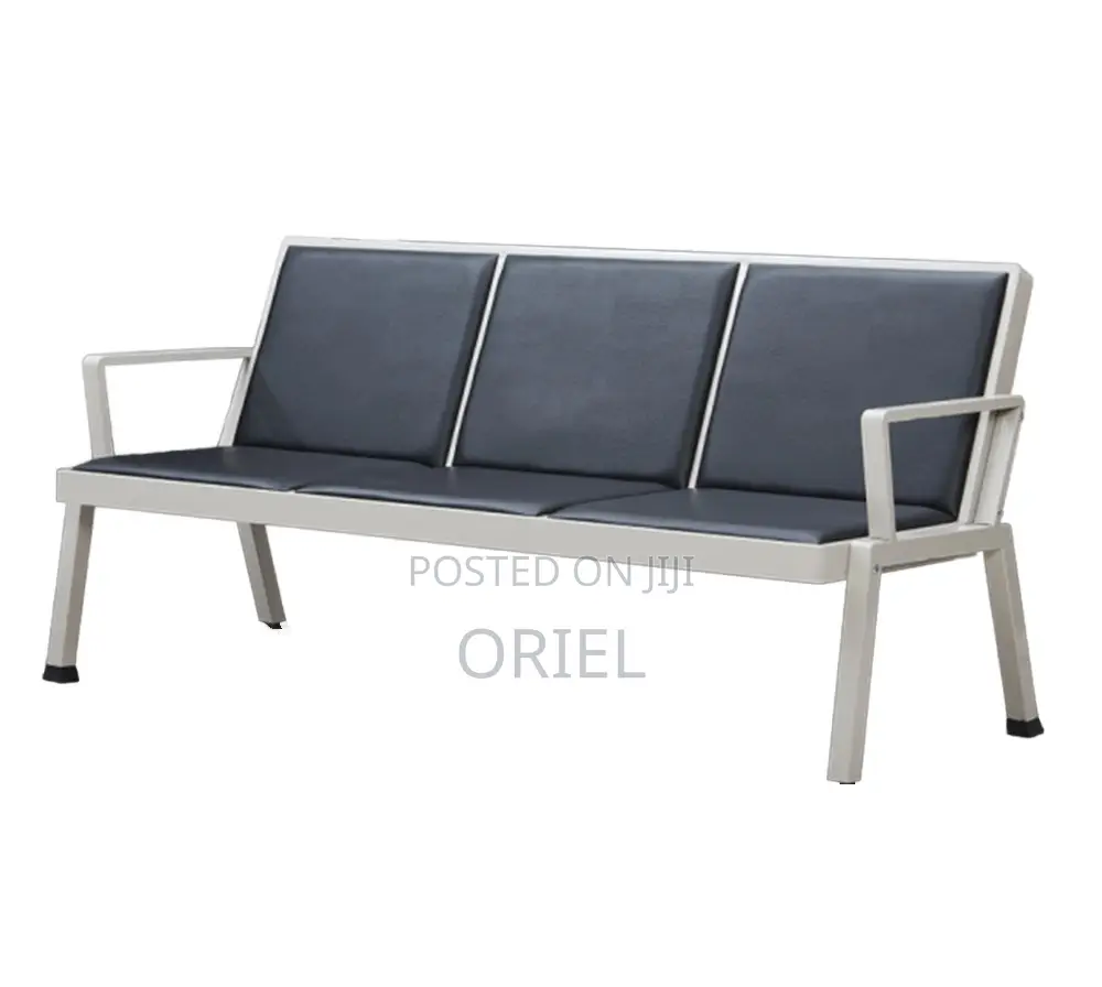Office Waiting Bench : Padded 3-Link Reception Bench