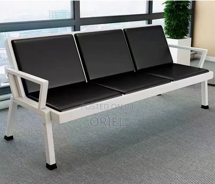 Office Waiting Bench : Padded 3-Link Reception Bench