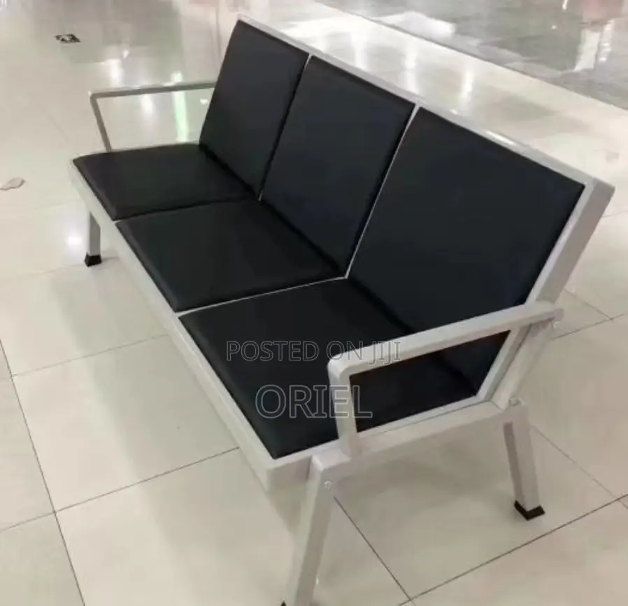 Office Waiting Bench : Padded 3-Link Reception Bench