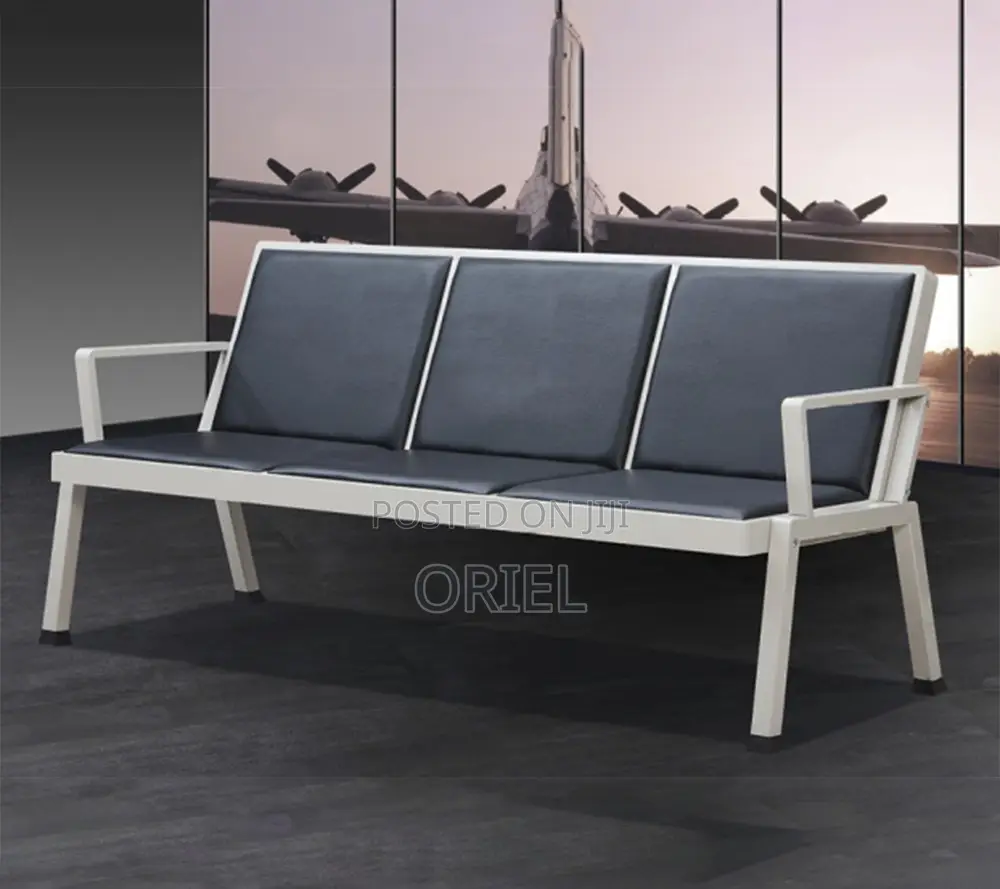 Office Waiting Bench : Padded 3-Link Reception Bench