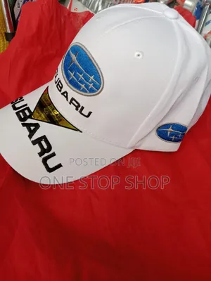 Subaru White Branded Embroidered Cap