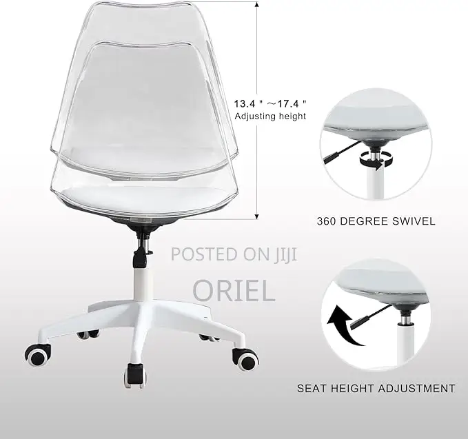Modern Dining Chair : Clear Acrylic Swivel Dining Chair