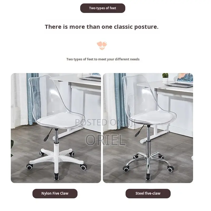 Modern Dining Chair : Clear Acrylic Swivel Dining Chair