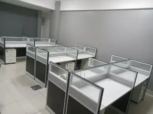 Office Workstation : Modern 4-Way Office Workstation