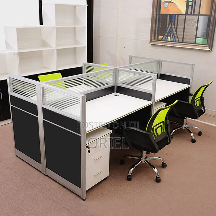 Office Workstation : Modern 4-Way Office Workstation