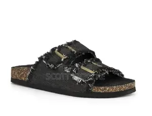 Canvas Double-Buckle Ladies Sandals