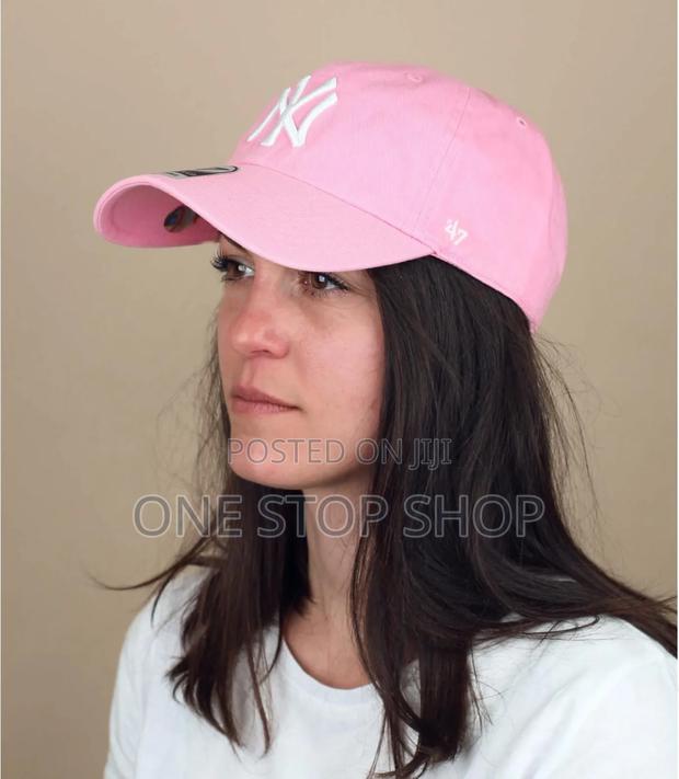 Ny Pink White Logo Bunny Classic Baseball Cap - main view