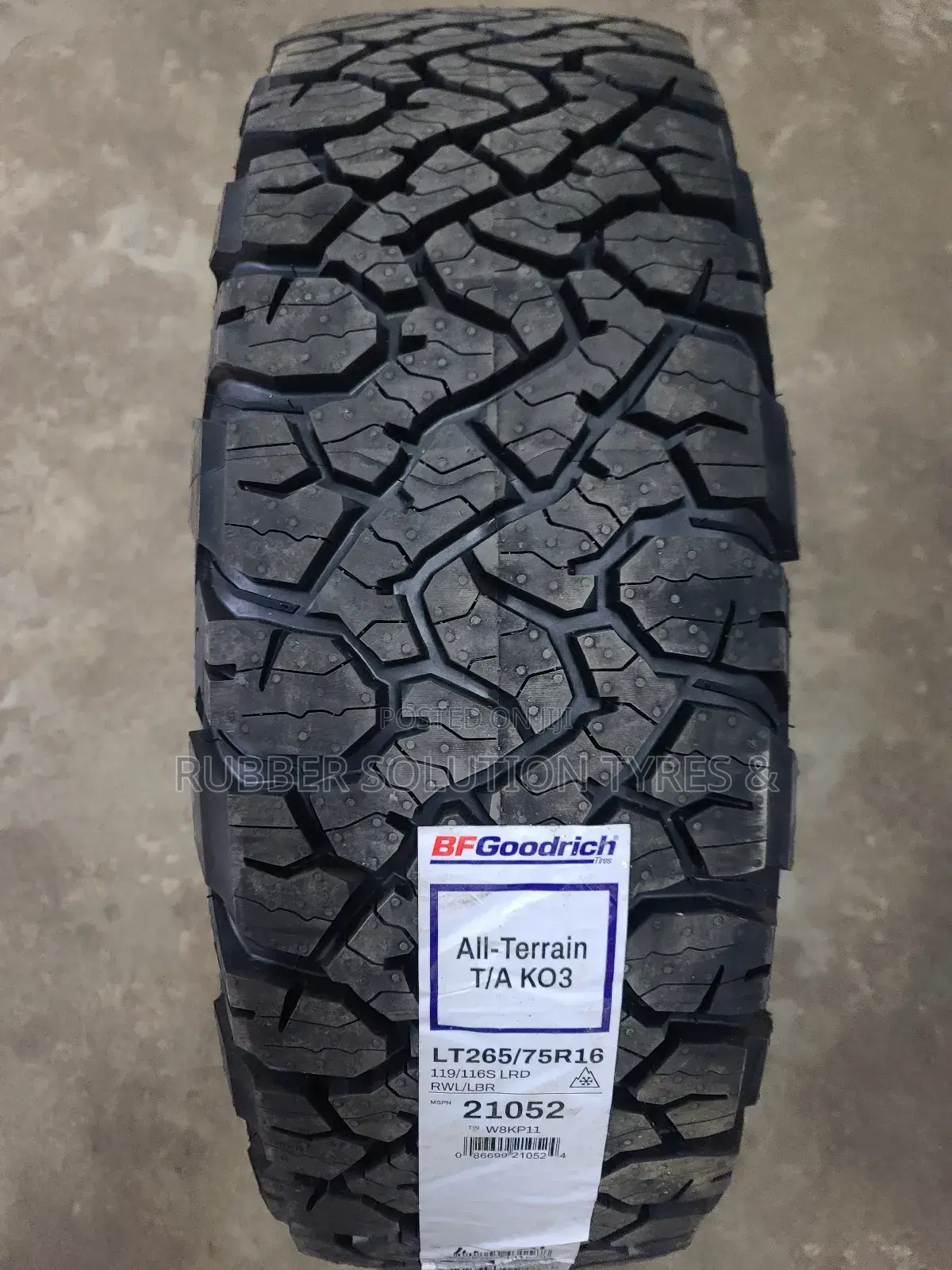 Lt 265 /75 R16 Bf Goodrich Tyres a/Tk03 All-Terrain