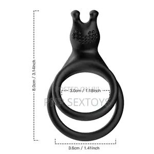 Stretchable Male Cock Ring With 2 Rings
