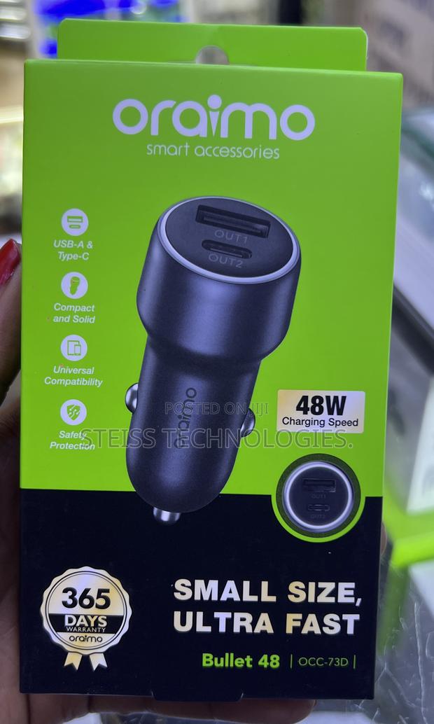 48w Oraimo Fast Car Charger - main view