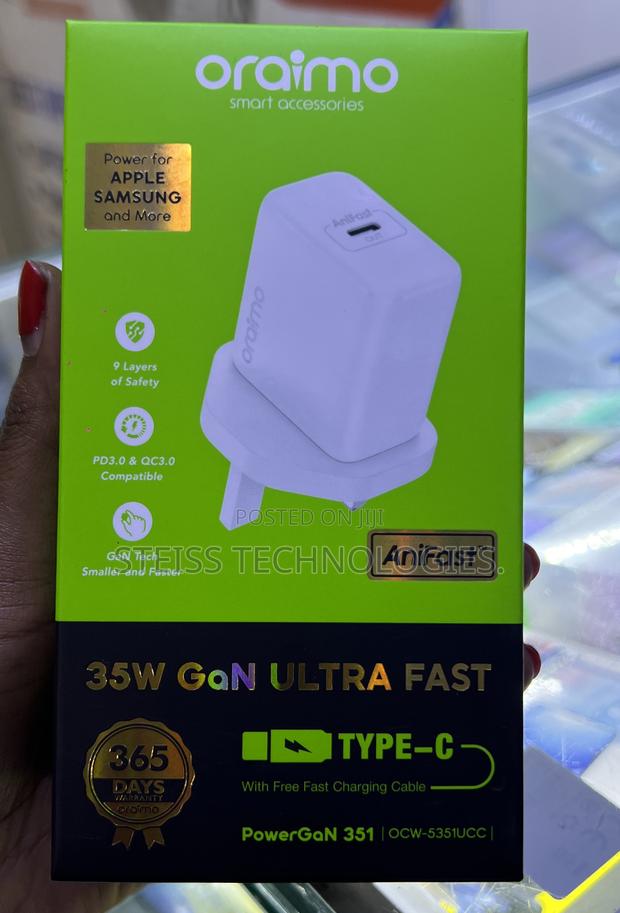 35w Gan Oraimo Type C Charger. - thumbnail 3