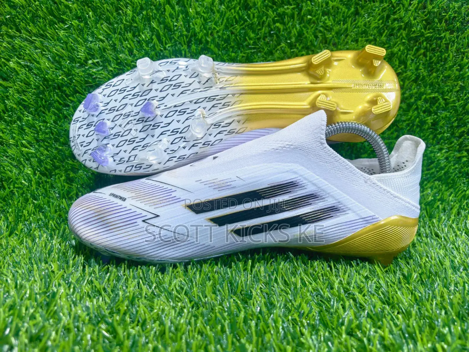 Adidas F-50 Elite Laceless Road to Glory White Gold  