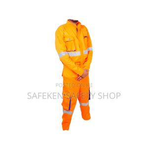 Orange Reflective Cargo Pocket Overall - main view