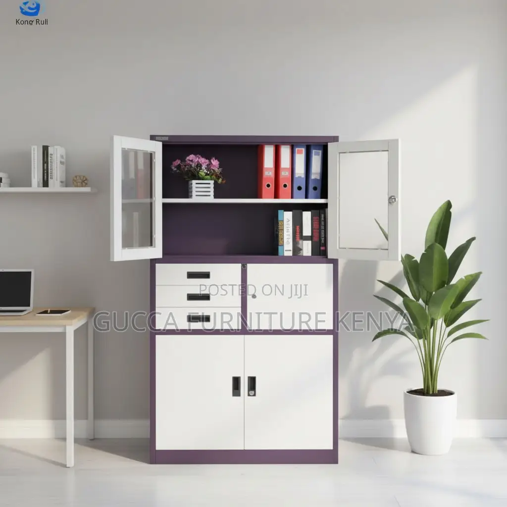 2-door Steel Office Filling Cabinet With Safe