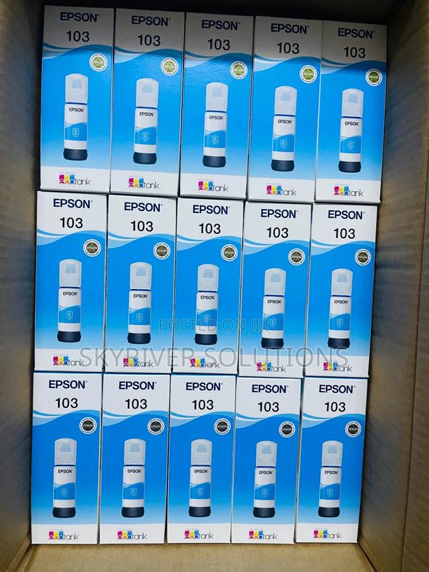 Epson `103 Original Cyan Ink - main view