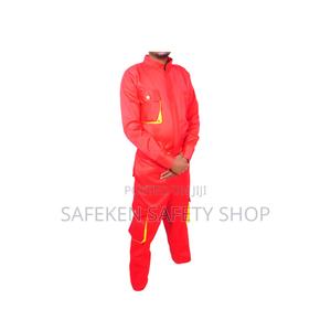 Red Twill Cargo Overalls - main view