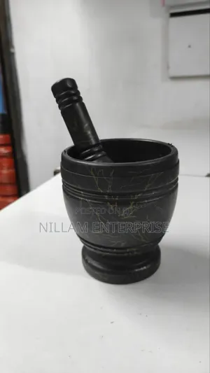 Black Marble Design Pestle and Mortar,