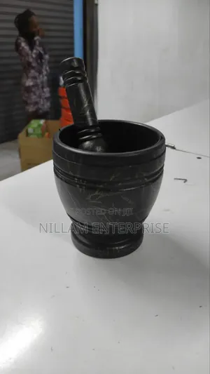 Black Marble Design Pestle and Mortar,