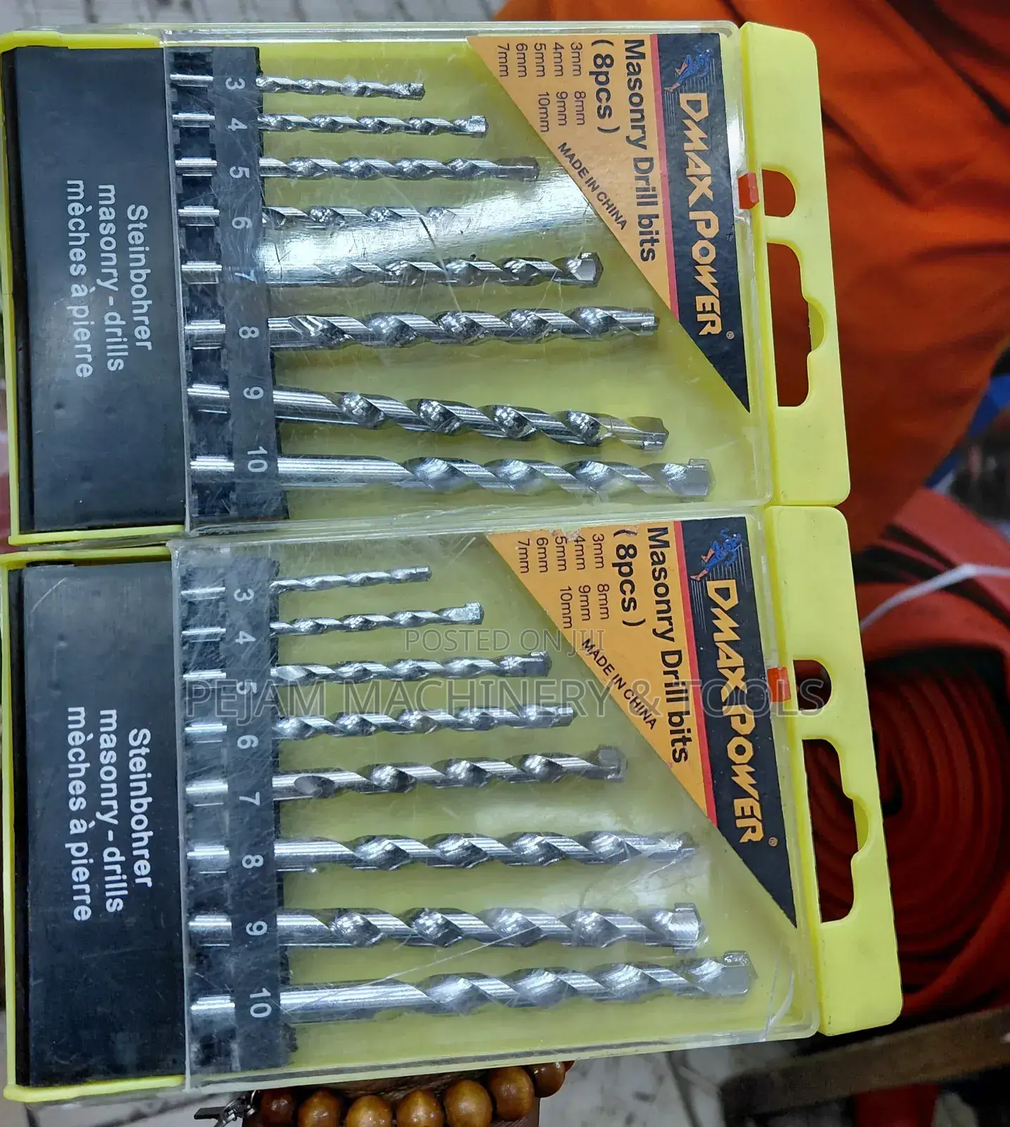 8-Piece Set of Dmax Power Masonry Drill Bits