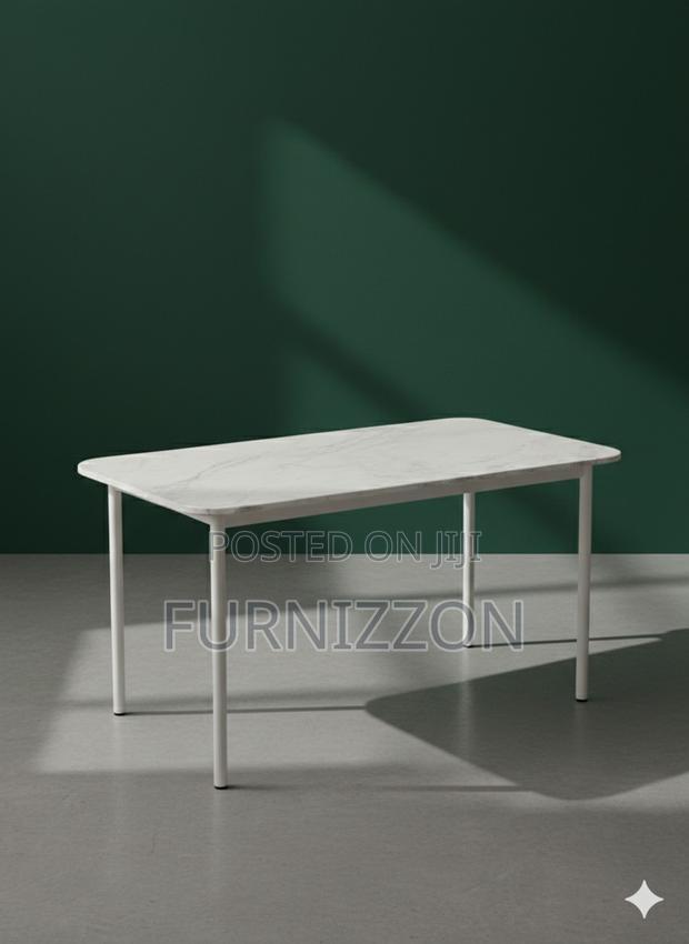Stylish Marble Outdoor Dining Table for Garden Setup