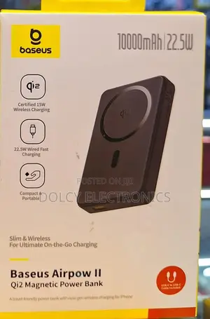 Baseus Airpow Ii Qi2 Magnetic 10,000mah Power Bank