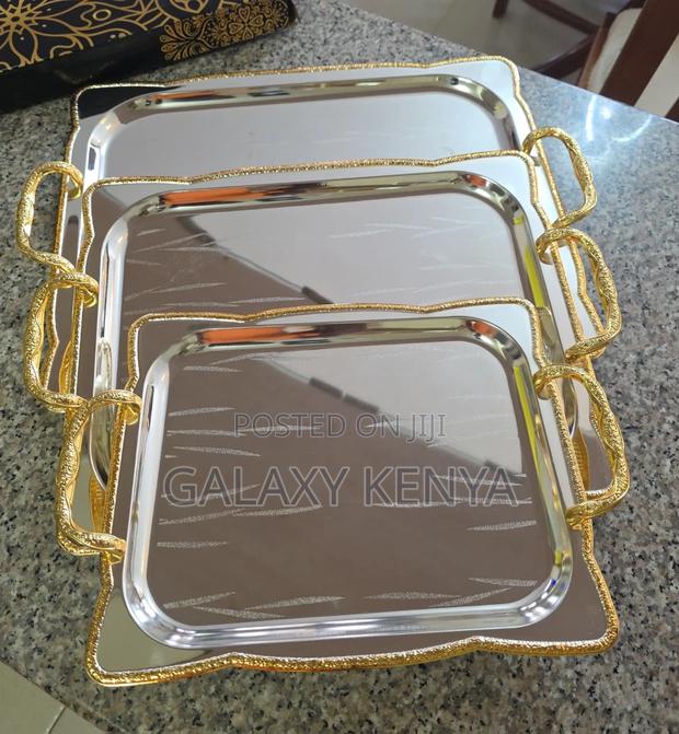 Home Decor Elegant Serving Trays. (3pcs Set)