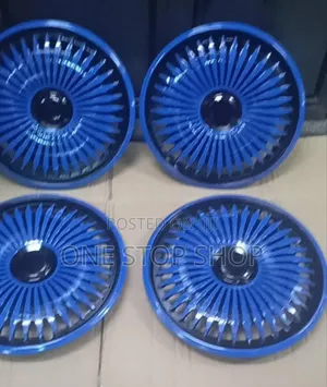 4pc Set Blue Wheel Caps Fits Wheel Size 14"