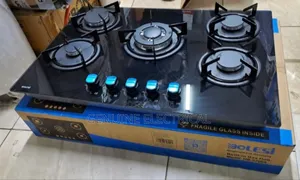 Bolesi Inbuilt 5burner Full Gas Tampered Glass Cooker