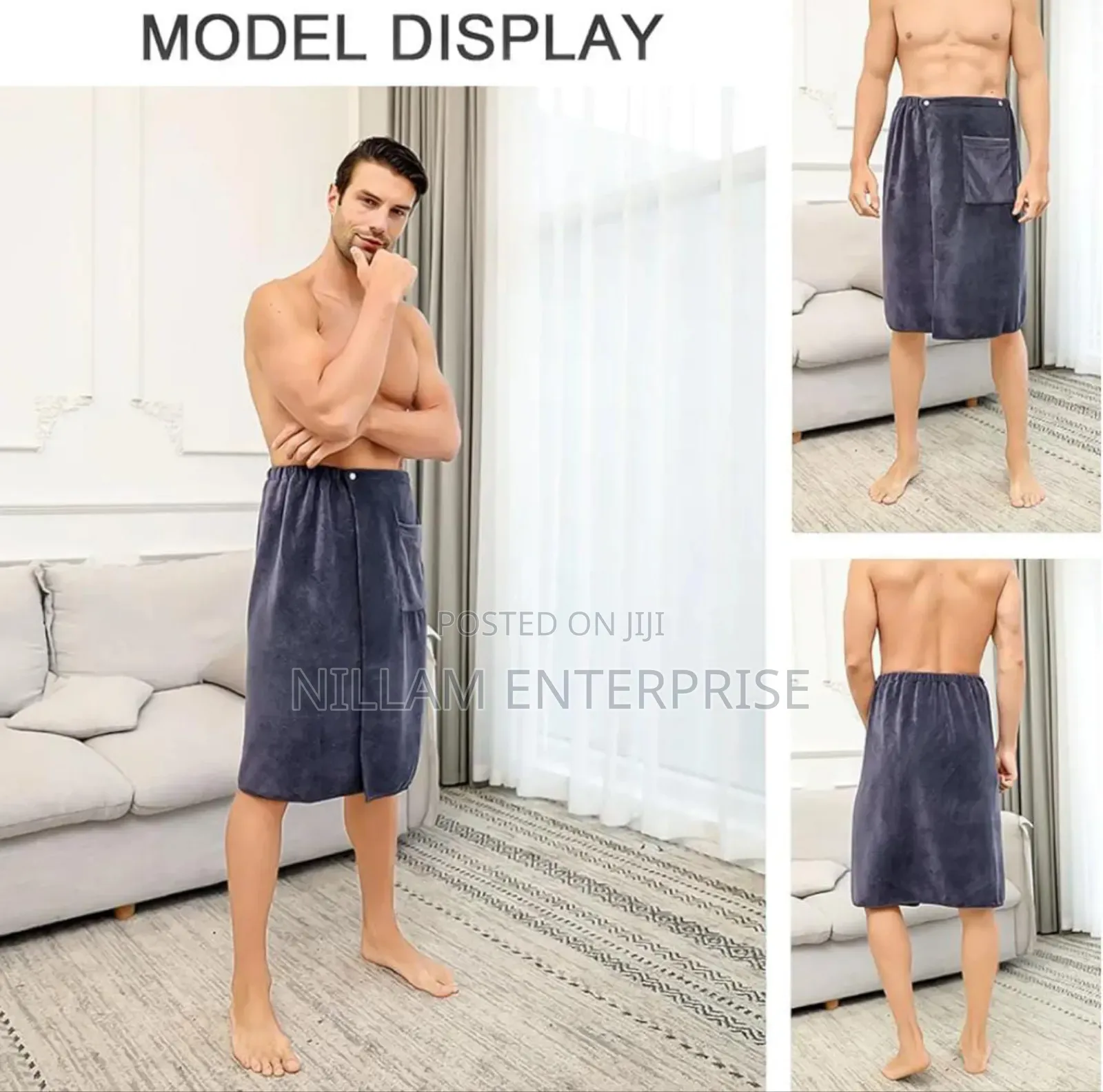 Bath Towel Wrap for Men,Adjustable Sauna Towels,